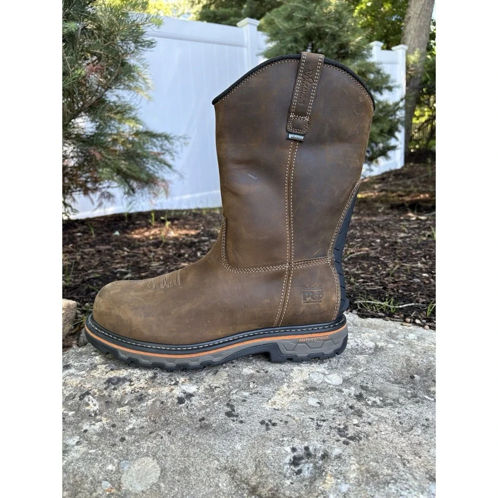 Men's Timberland Pro True Grit Work Boots Waterproof  Safety Toe 11.5M NEW